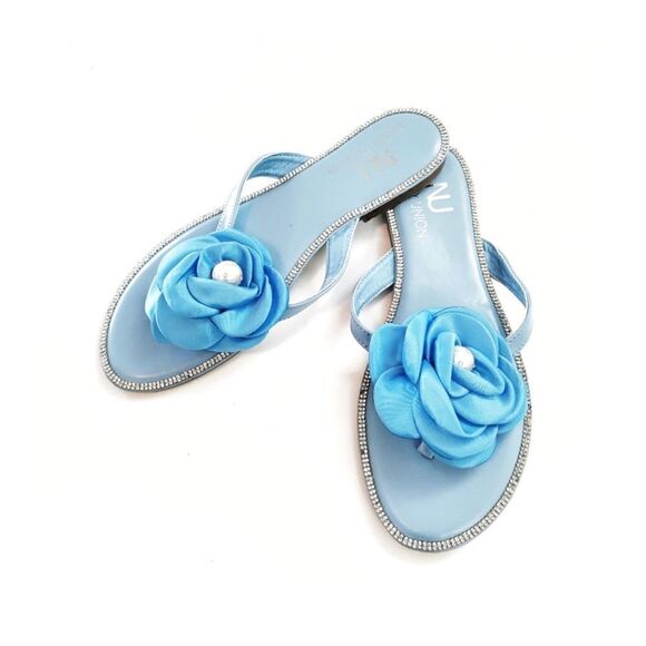 NINETY UNION HAWAII SANDALS BLUE WOMENS SIZE 11 FITS SIZE 10 - Picture 3 of 6
